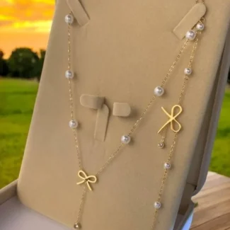 collier perle en acier inoxydable